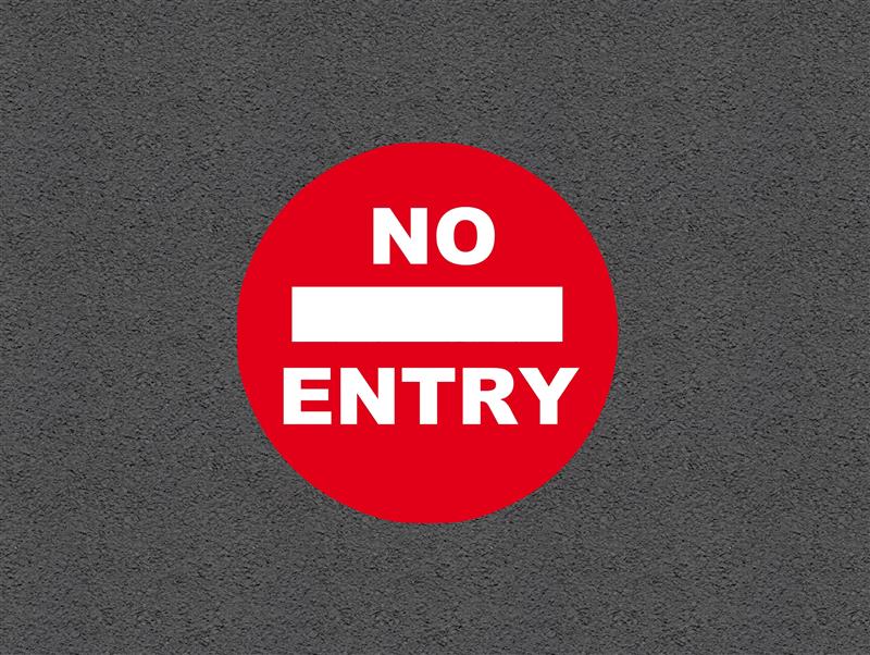 Technical render of a No Entry